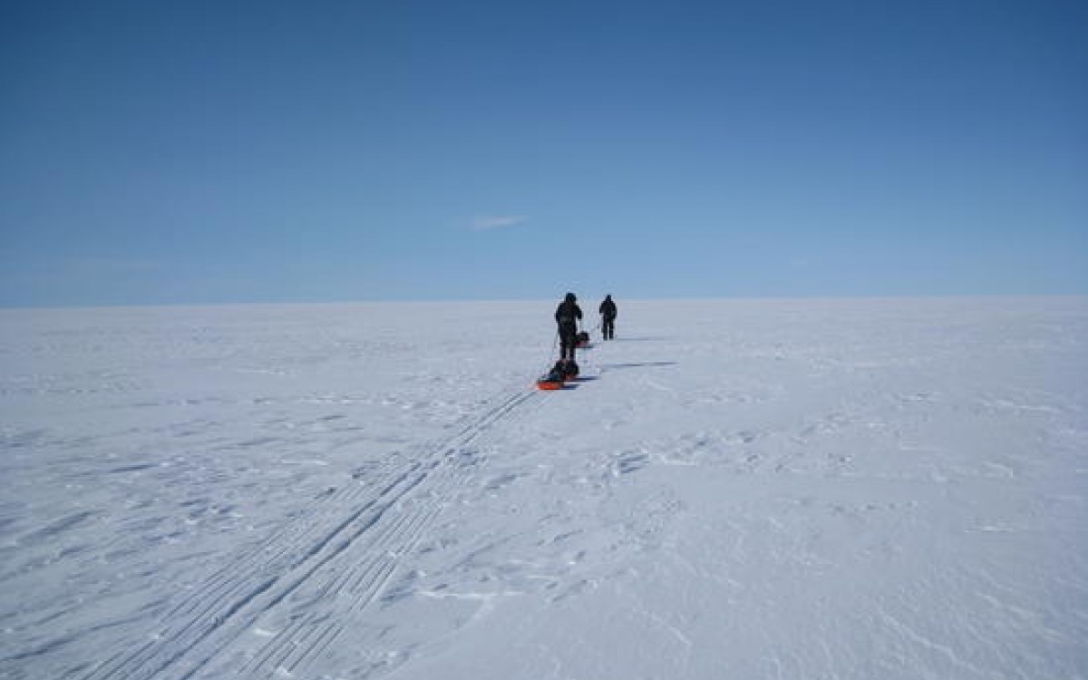 Ragnhild Holmen Waldahl har gått over Grønland før. Her fra forrige tur i 2008.  Foto: kryssogtvers.com