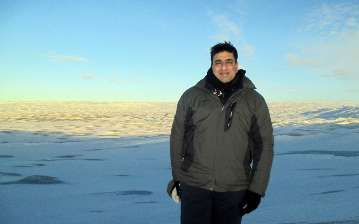 Suyash Jolly på Grønland. Foto: Privat Suyash Jolly på Grønland. Foto: Privat