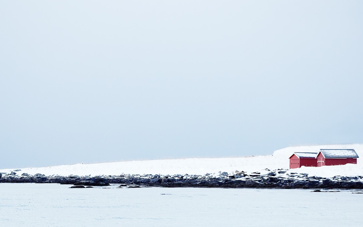 Winter landscape in Lofoten Polar landscape