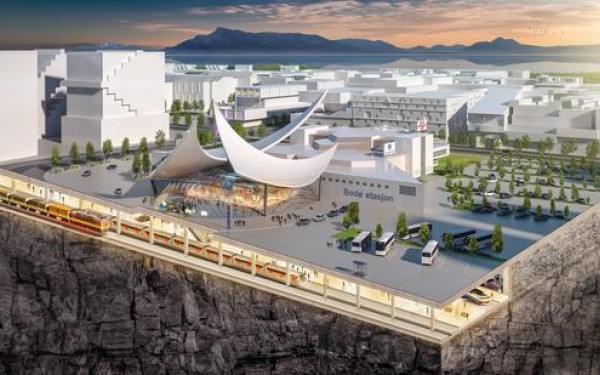 Nye bygg i Bodø skal bygges med det siste av energieffektiv teknologi. Illustrasjon: Bodø kommune